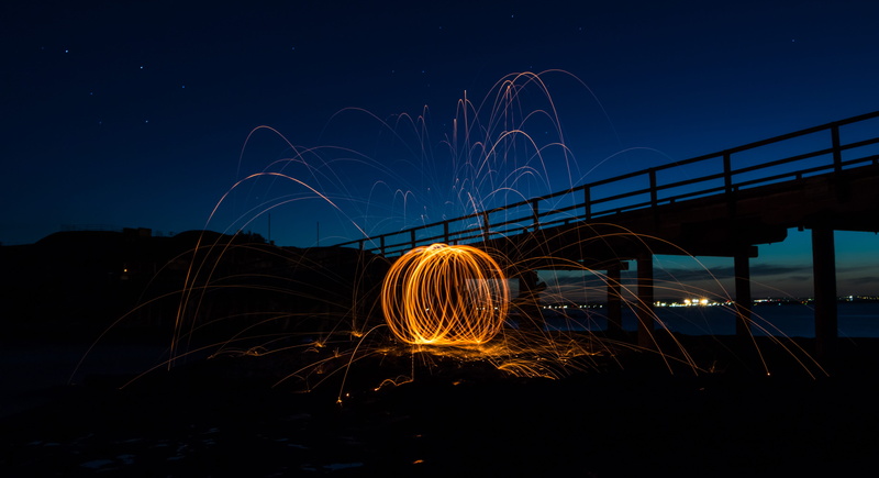 la perouse, built structure, city, glowing, architecture, dark, sparks, light, long exposure, bridge, australium, connection, silhouette, no people, sydney