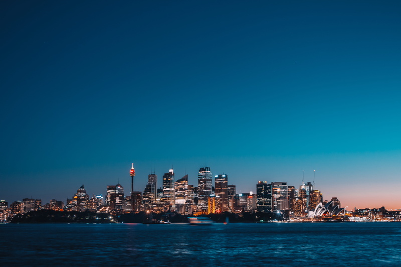 sunrise, dusk, sunset, financial district, office building exterior, harbour, outdoors, cityscape, skyline, architecture, water, nature, light, photography