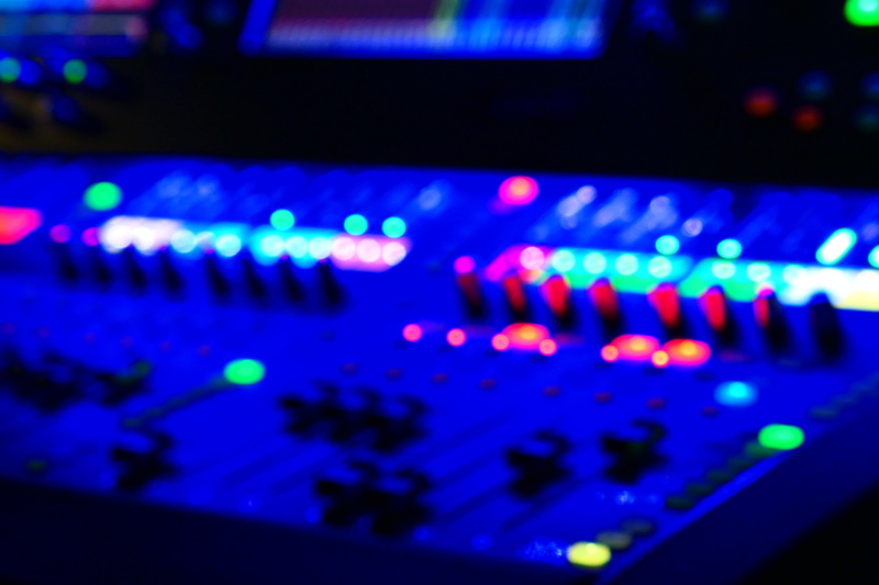 equipment, audio equipment, colors, close-up, mixing, illuminated, gig, music, sound mixer, arts culture and entertainment, blue, control, colours, meter - instrument of measurement