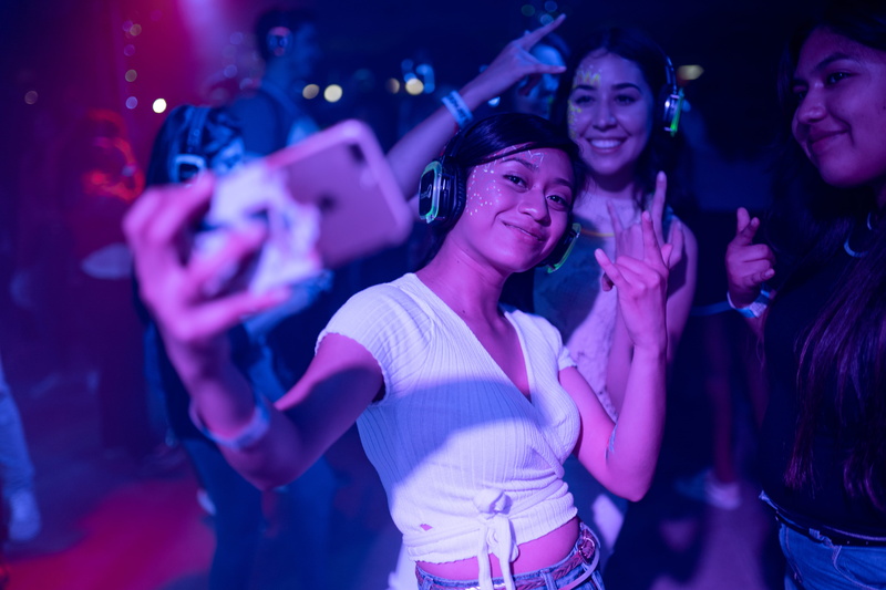fun, women, friendship, group of people, group, arts culture and entertainment, light, taking, festival, club, human arm, nightclub, people, photo, night