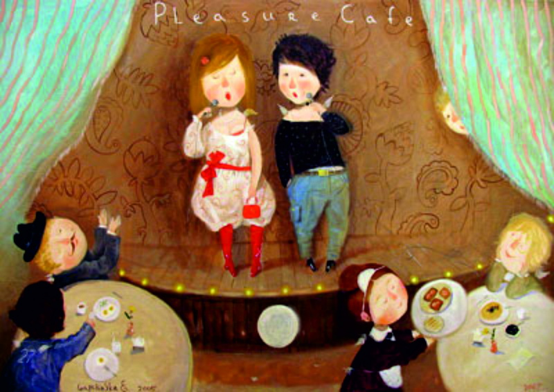 cafe, applause, speech, children, 4K, Gapchinska