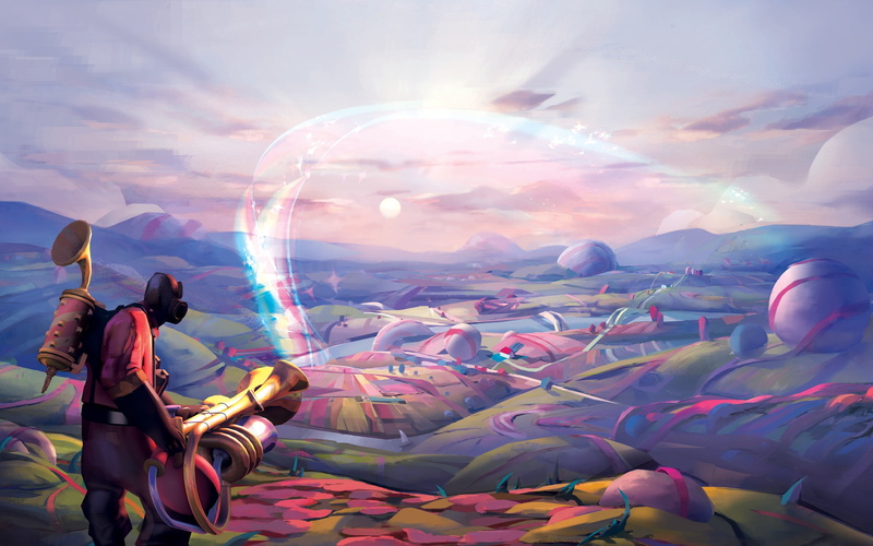 Pyro (character), 2K, gun, rainbows