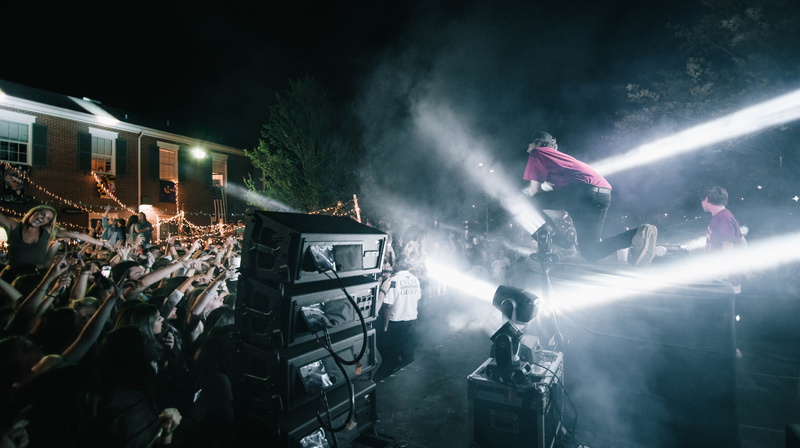dj, nature, adult, architecture, law, 5K, louis the child, people, party, night, smoke - physical structure, group of people, stage, aggression, occupation