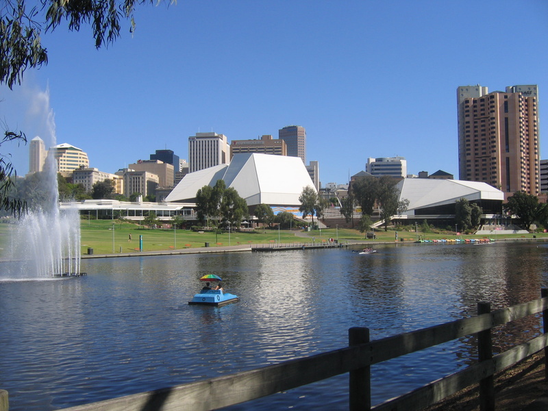 architecture, cityscape, skyscraper, photo, day, torrens, building Exterior, Festival Centre, clear sky, travel Locations, water, transportation, tree