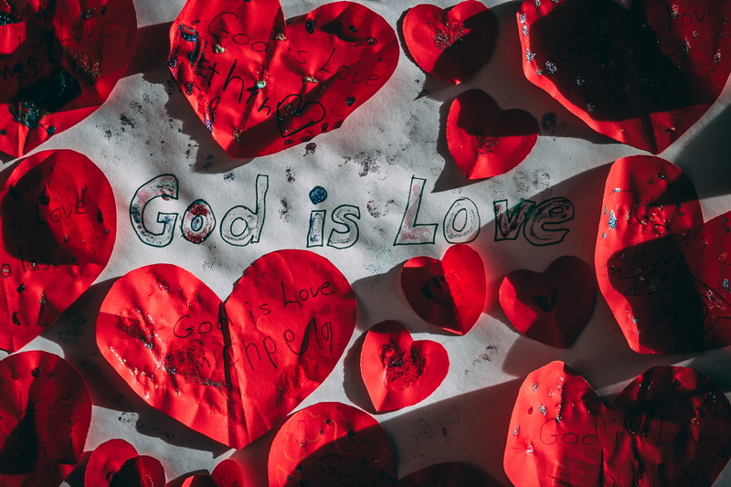 backgrounds, abundance, god is love, kids church, paper, creativity, paiting, white color, love, red, positive emotion, high angle view, 4K, new zealand