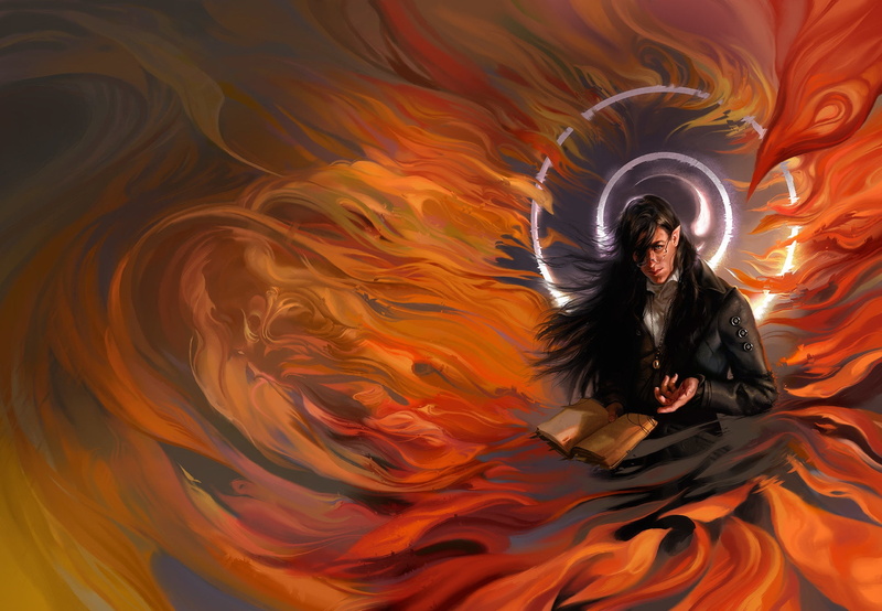 art, 1080P, warlock, Amelie Hutt, fantasy, magic, Blood Ladders II