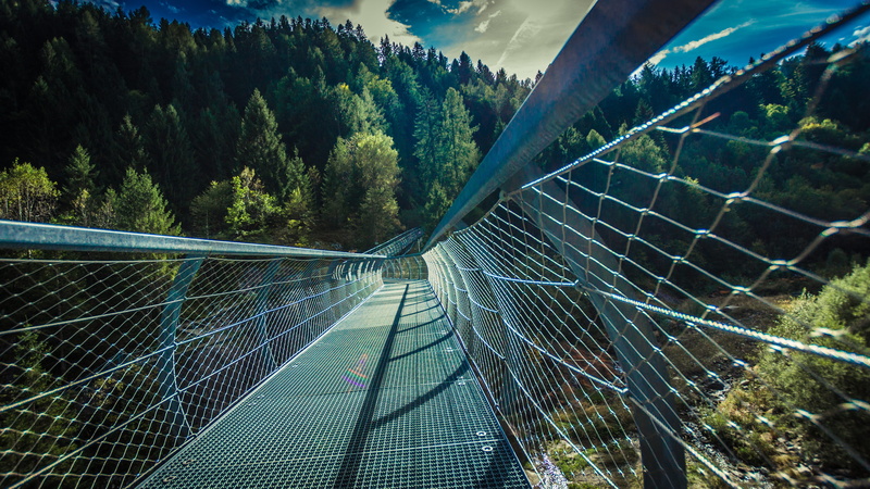 trail, day, pass in the gorge, non-urban scene, plant, tree, beauty in nature, bridge, land, built structure, no people, moos in passeier, connection, south tyrol