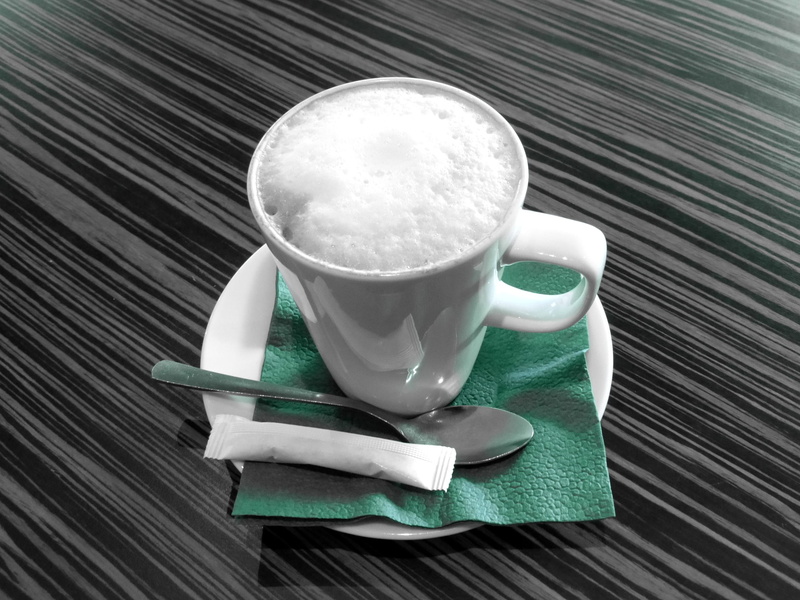 freshness, simple, indoors, sitting, funny, no people, high angle view, frothy drink, cow, udders, teacup, background, flat, cartoon, place mat, hot drink