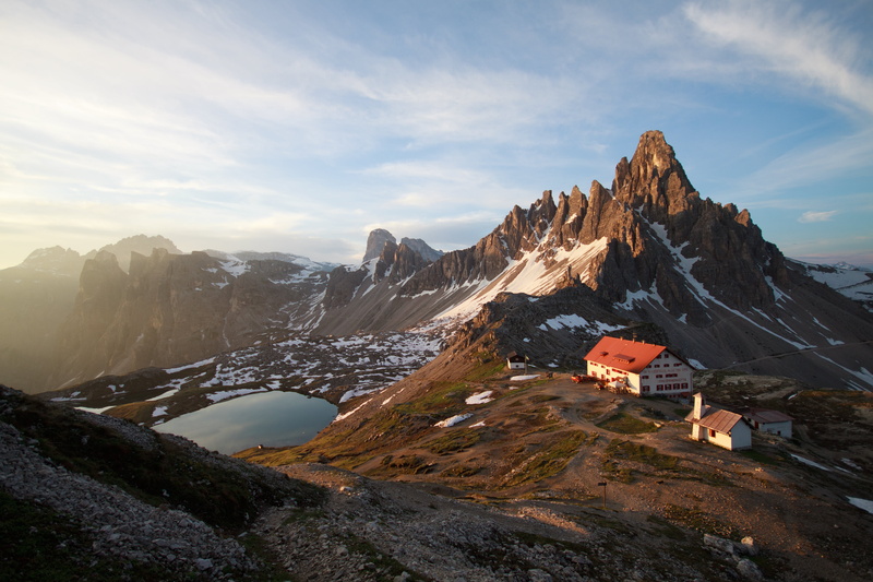 landscape, rock, sky, snow, cold temperature, mountains, environment, clouds, outdoors, mountain range, built structure, Italy, the sky, architecture, snowcapped mountain