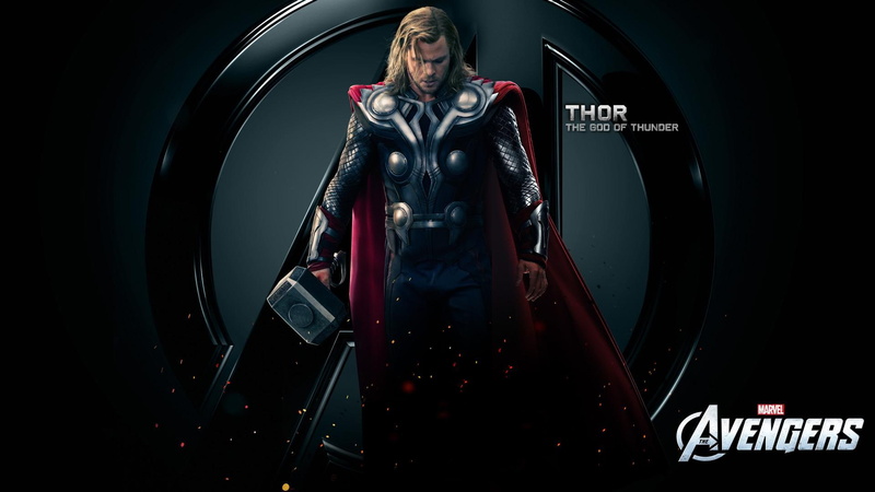 illustration, god, avengers, marvel, the avengers, thor, 1080P, thunder