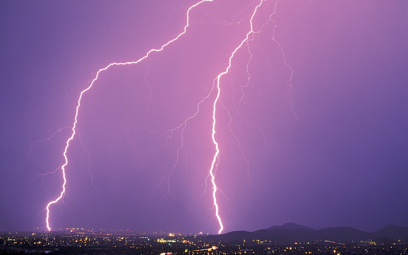 ominous, no people, sky, meteorology, environment, night, warning sign, power in nature, cloud - sky, 2K, purple, nature, storm, lightning