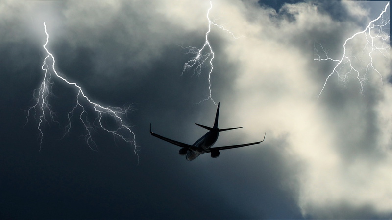 atmosphere, 4K, lightning, storm cloud, airplane, no people, discharge, thunderstorm, sky, dramatic sky, weather, storm, mode of transportation, outdoors