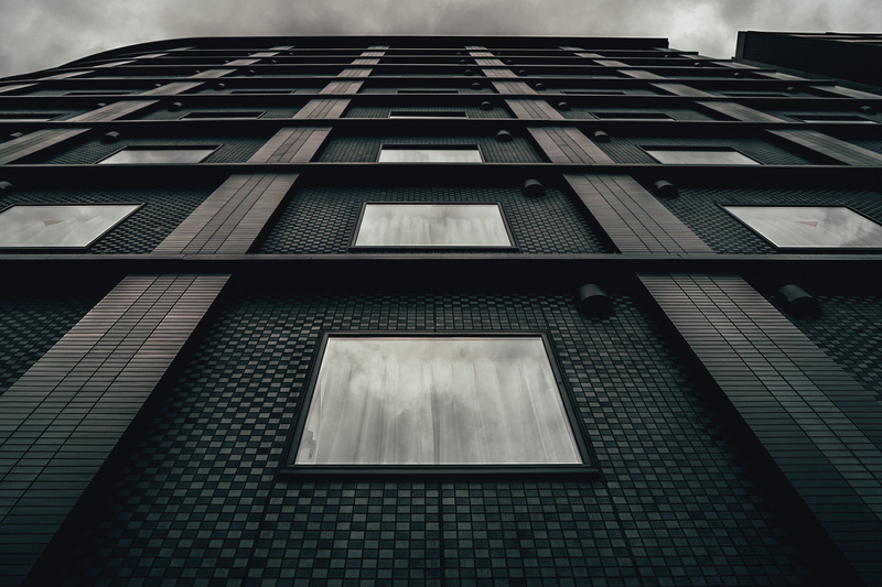 sky, squares, moody, window, urban, modern, architecture, apartment, cloud - sky, high rise, architectures, directly below, skies, reflection, building