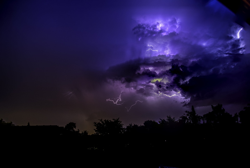 lightning, power in nature, flash, silhouette, night, dangerous, tree, mood, purple, no people, rain, power, tranquility, outdoors, dark, thunder, cloudburst