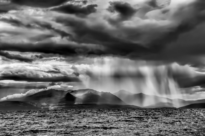 storm, black And White, Sunlight, sky, outdoors, cloud - Sky, weather, range, Reworked, mountain, cloudy, grayscale, photo, scenics, Cloudburst, Ayrshire