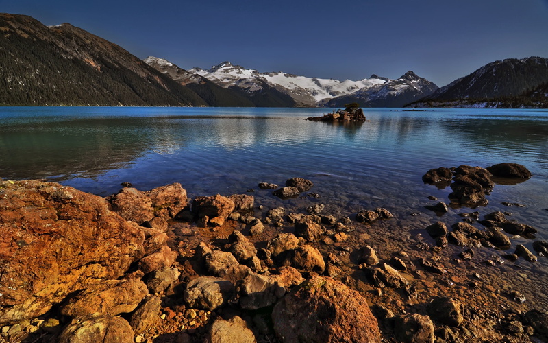 solid, scenics - nature, reflection, transparent, tranquil Scene, idyllic, vacations, travel, tourism, lake, stones, summer, non-urban scene, outdoors