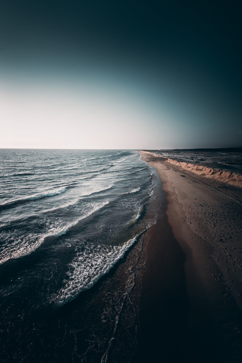 tranquility, green, sea, gradient, sunrise, shot, landscape, dark, blue, sand, sunset, sport, horizon over water, horizon, beauty in nature, chill, calm