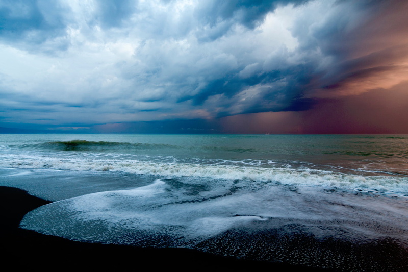 cloud - Sky, sport, sunset, waves, weather, 1080P, body, surfing, power in nature, cloudy, white, seascape, water, blue, scenics, horizon over water, dramatic sky
