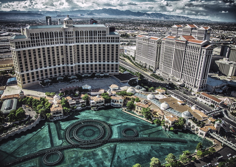 aerial view, fountain, cityscape, united states, luxury, clouds, travel destinations, caesar, mountain, birdseye, architecture, bulding, nature, las vegas