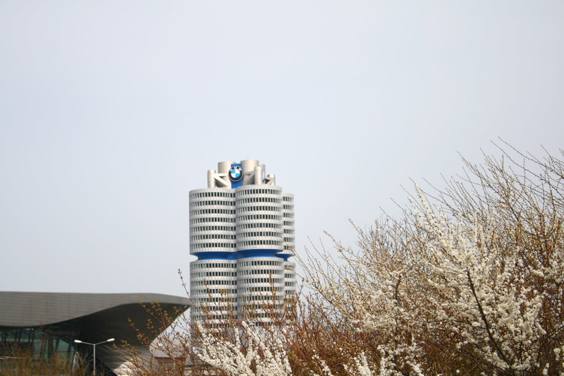built structure, olympic park, bmw museum, tree, architecture, bmw world, skyscraper, no people, office building exterior, clear sky, germany, animals in the wild