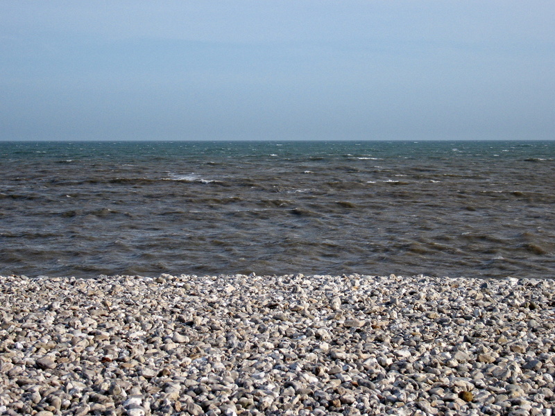 horizon over water, Shore, 2K, tricolor, tranquility, ocean, outdoors, stone - object, Beach, sea, blue, strata, Layers, scenics - nature, tricolour, water