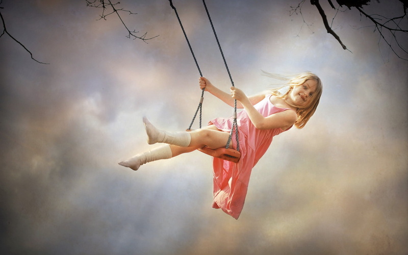 hanging, young Adult, nature, fun, blue, enjoyment, females, women, joy, cloud - sky, happiness, smiling, cheerful, caucasian Ethnicity, real people, beautiful