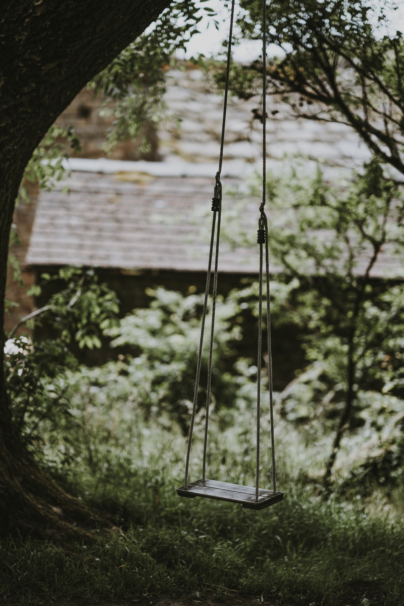 nature, playground, swings, tree, growth, no people, rope, architecture, swing, day, childhood, metal, focus on foreground, ropes, 8K, land, hanging, close-up