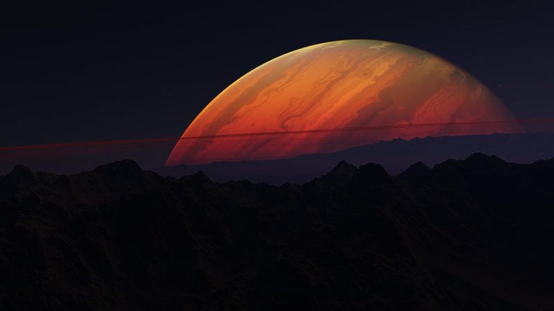 1080P, Orange, Video Game, Space Engine, Planet, Gas Giant