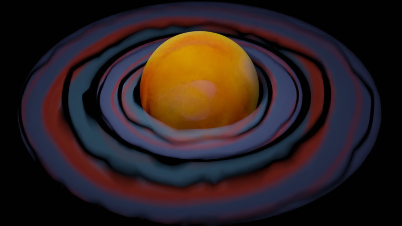 Blender, digital art, space, Gas giant, 3D graphics, 1080P, abstract, stars, 3D Abstract
