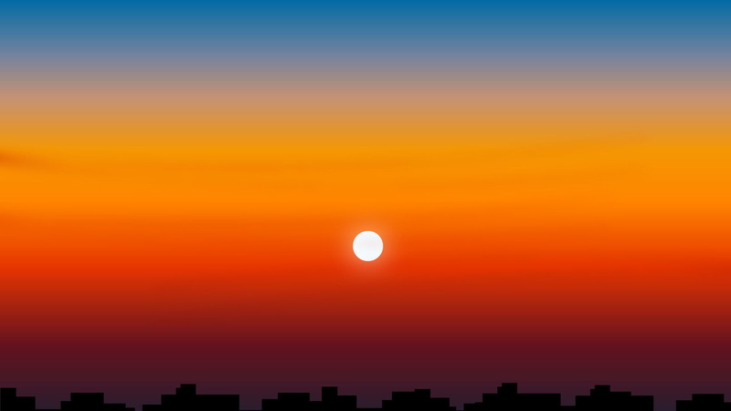 1080P, sunset, gradient, dreamy