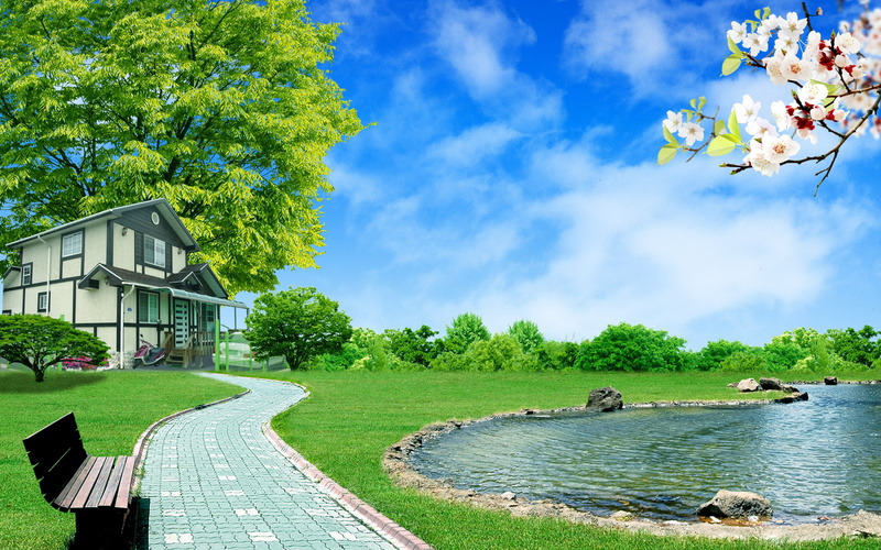 hd, fantasy, peace, dreamy, home, 1080P