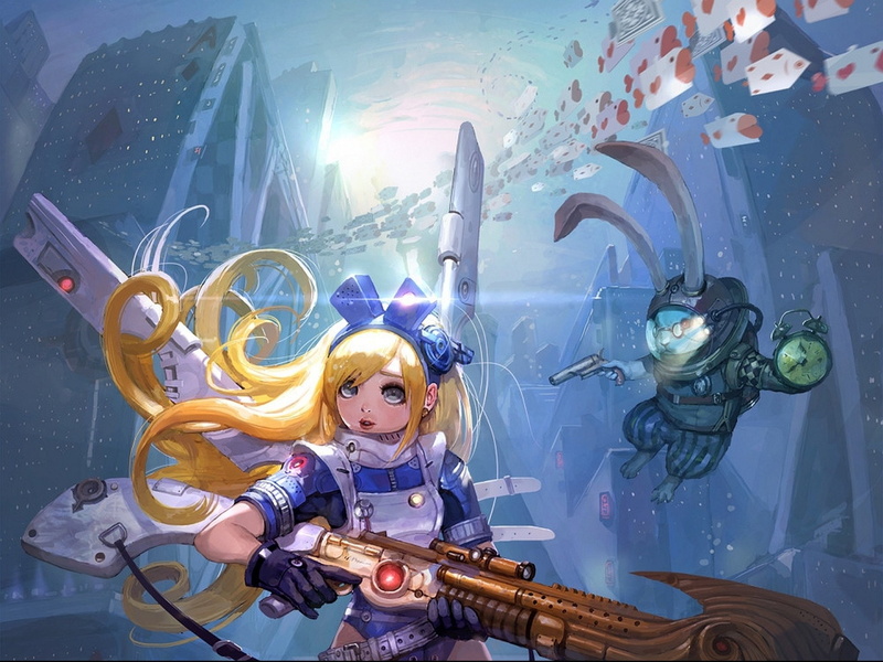 artwork, fairy, fantasy, art, alice, fairytale, 1080P, wonderland