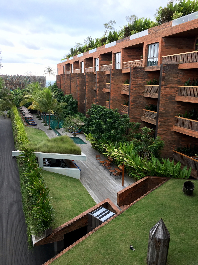front or back yard, beach club, indonesia, katamama hotel, north kuta, katamama, wood - material, built structure, bali hotels, city, hotel, green color