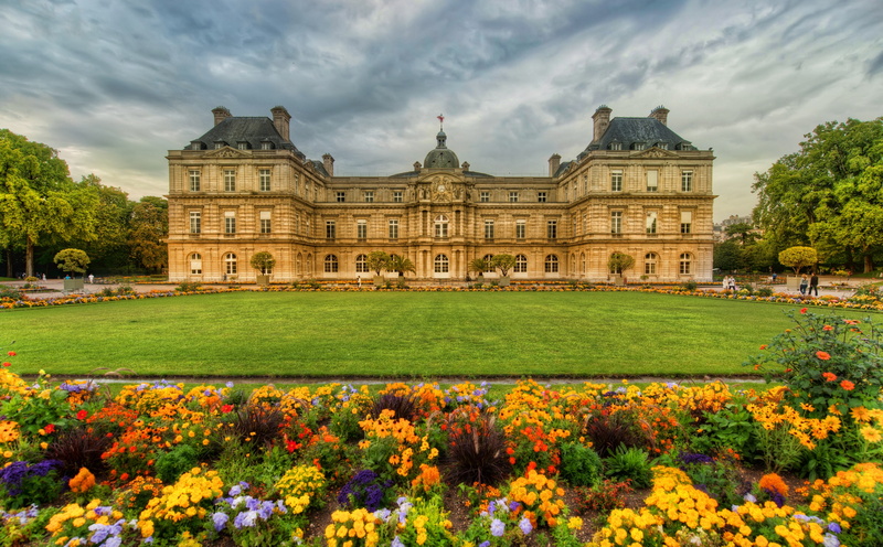 Garden, Flowers, travel destinations, Palace, flowering plant, building exterior, plant, flower, tree, flowerbed, outdoors, France, grass, mansion, architecture