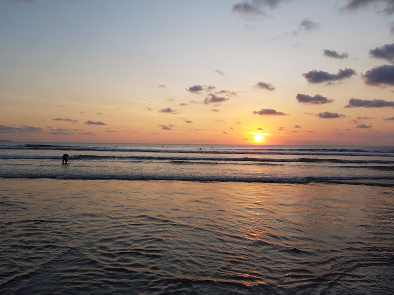 water, waterfront, idyllic, horizon, tranquil scene, sun, beach, kuta, outdoors, horizon over water, land, ocean, dramatic, sunset, indonesia, nature, landscape