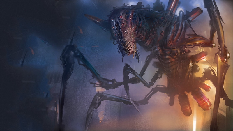 sci fi, activity, drawing, monster, motion, phyrexian, 1080P, equipment, sea, water, abundance, gathering, dark, day, close-up, nature, city, underwater