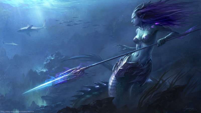 1080P, fantasy girl, mermaids, underwater, fantasy art