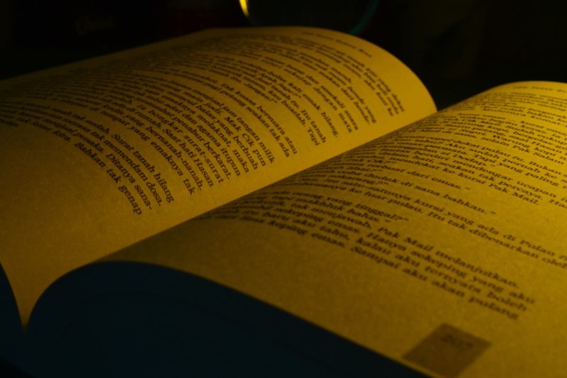 reading, studying, 4K, yellow, western script, religion, knowledge, open, text, table, indoors, paper, literature, open book, education, no people, short story
