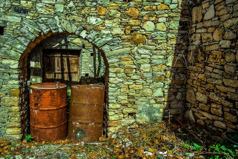 architecture, cyprus, uninhabited, wall, barrel, no people, decay, wall - building feature, arch, day, broken, built structure, brick, old house, laneia