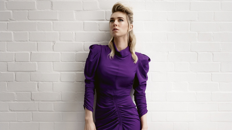Blue Eyes, 8K, English, Vanessa Kirby, Actresses, Actress, Blonde, Purple Dress