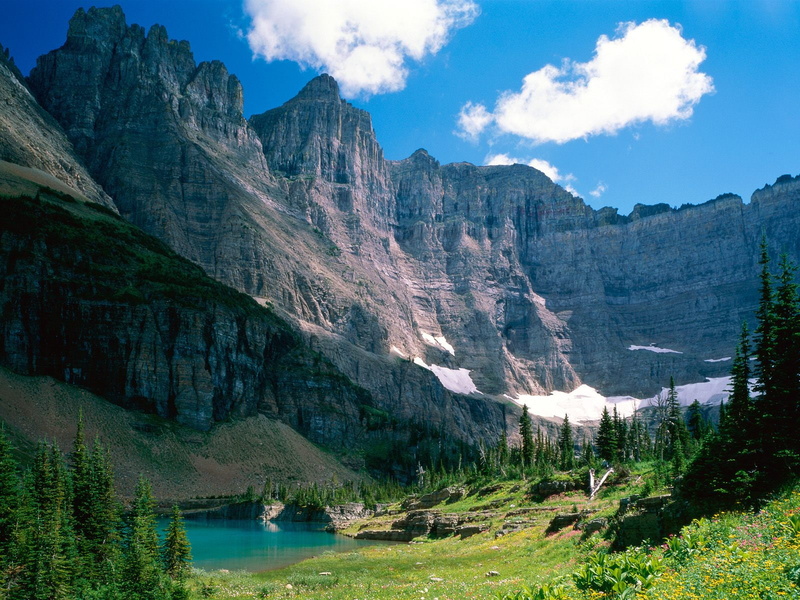 iceberg, montana, 720P, near, lake