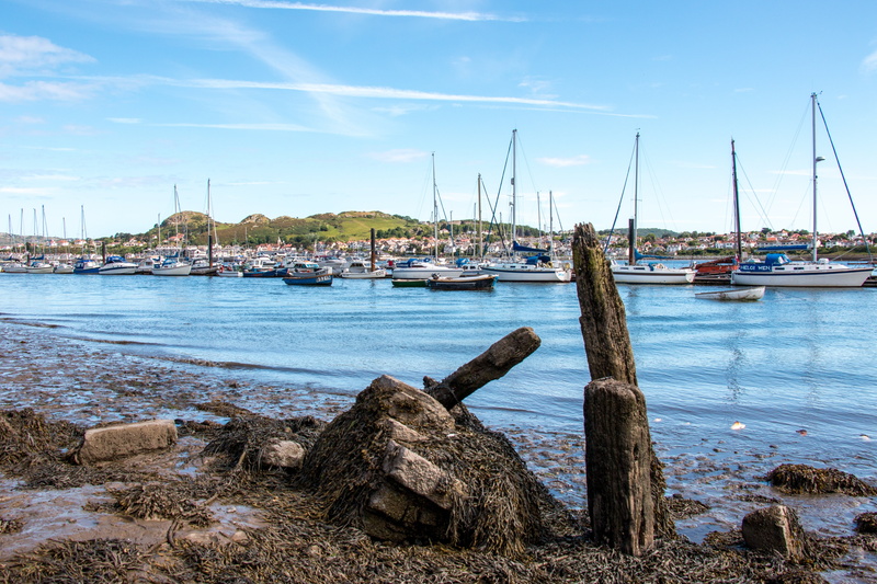 no people, conwy bay, transportation, tourism, outdoors, seaside, cloud - sky, harbor, coast, 4K, sky, sand, water, shore, summer, north wales, day, rock