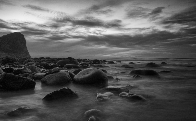 cloud - sky, efex, day, Silver, vestvagoykommune, White, unstad, no people, scenes, long exposure, rock - object, beach, idyllic, Norway, rock, beauty in nature