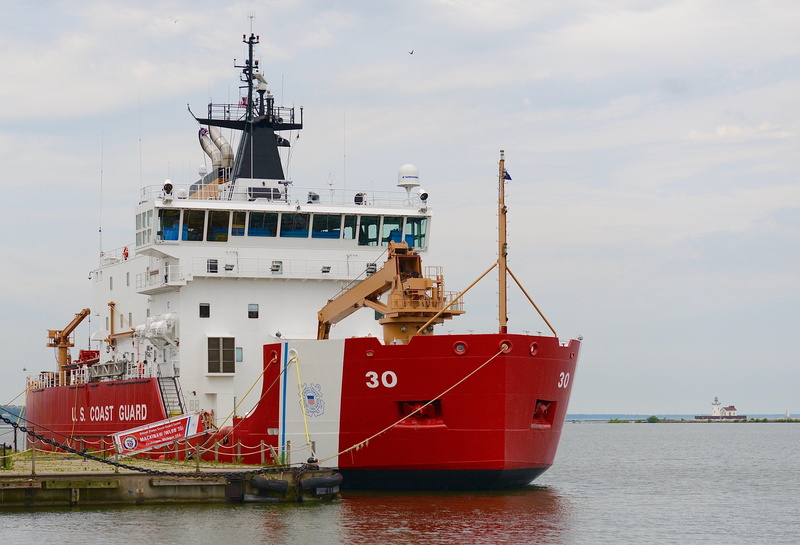 patrol, anchored, ship, us coast guard cutter mackinaw, waterfront, outdoors, vessel, freight transportation, transportation, nautical vessel, sea, business