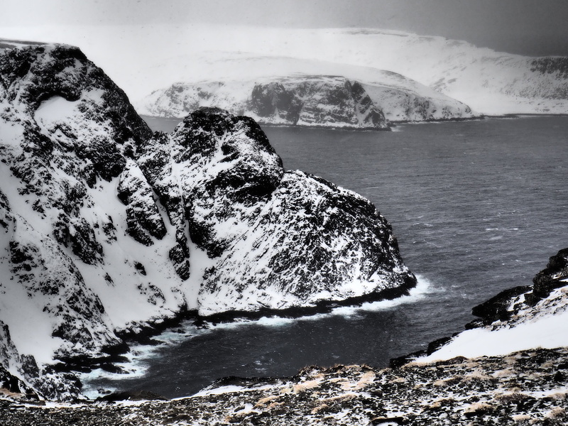 wild, 4K, beauty in nature, rock, northern cape, arctic ocean, body of water, winter, barents sea, rock formation, no person, arctic, non-urban scene