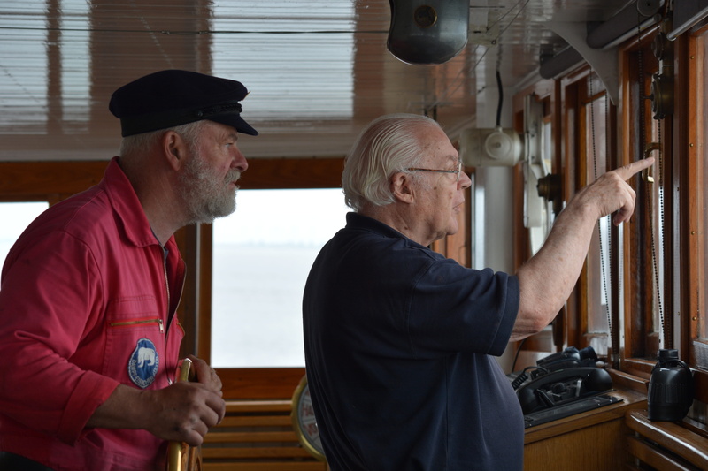gray hair, male friendship, males, mature adult, real people, adult, waist up, steamboat, senior men, icebreaker, captain, people, human, stettin, senior adult