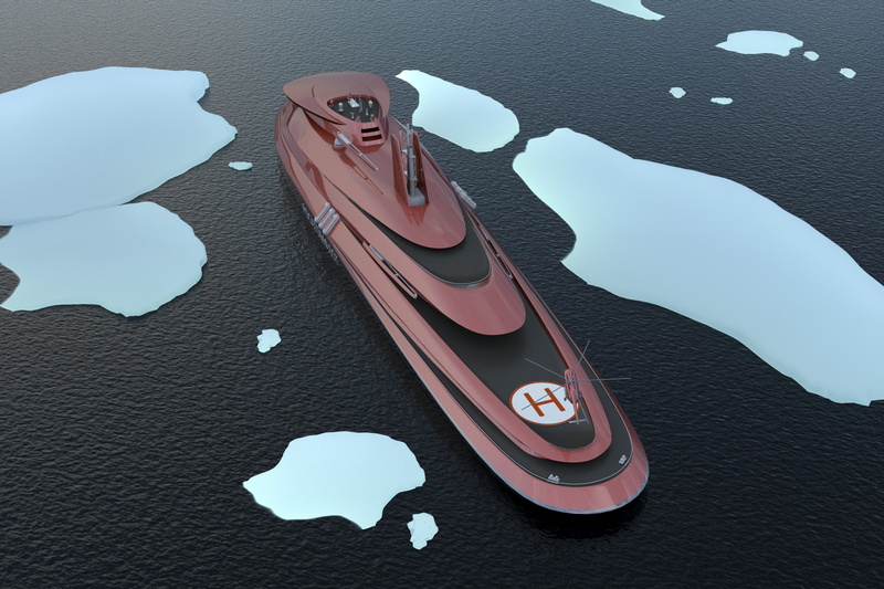 Sea, " Leader", Ice, The leader, Atomflot, 2K, Nuclear-powered icebreaker, The view from the top, The icebreaker of project 10510, Icebreaker, Helicopter