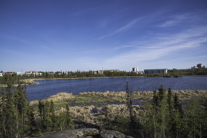 Niven, 5K, outdoors, nature, canada, forest, scenics, Yellowknife, water, blue, river, public domain, architecture, tree, no people, summer, sky, Houses