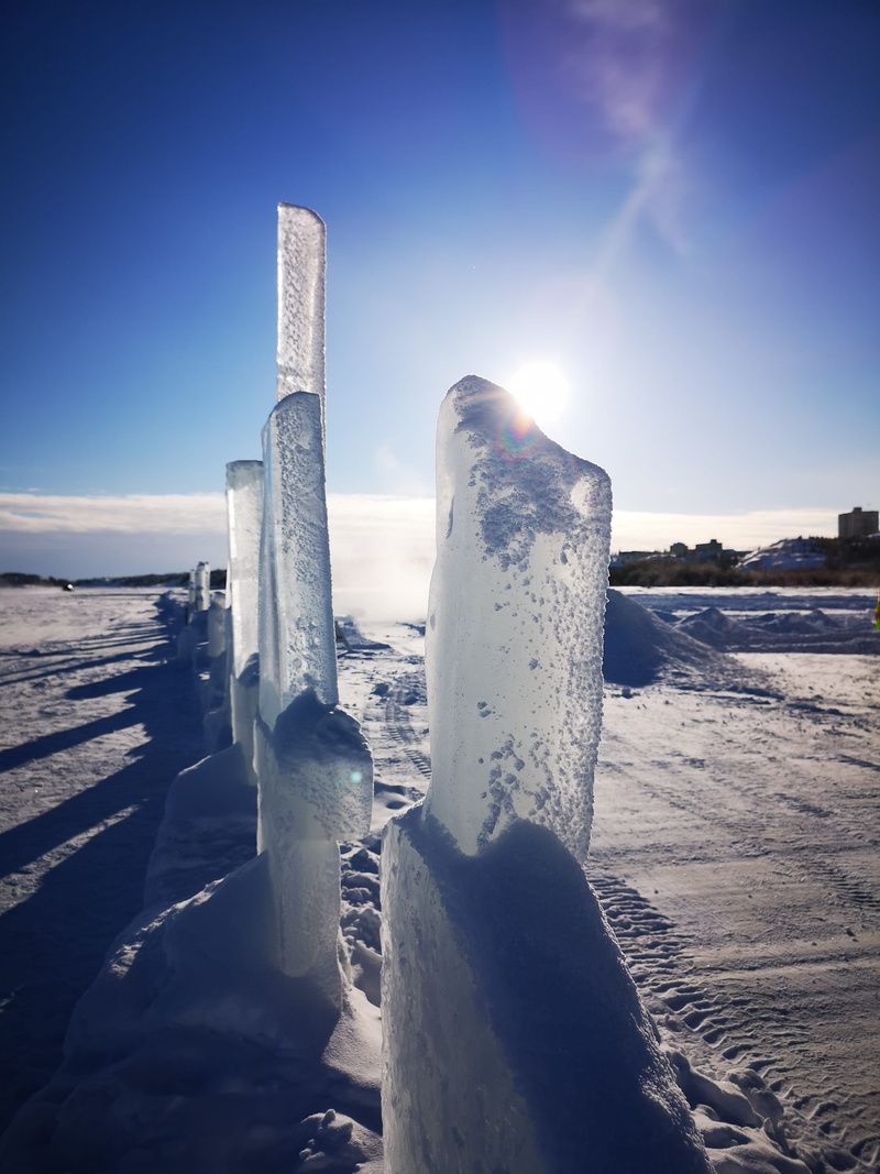 post, nature, lake, scenics - nature, canada, outdoors, no people, wooden post, 2K, flare, sunbeam, light, landscape, clear sky, beauty in nature, cold temperature