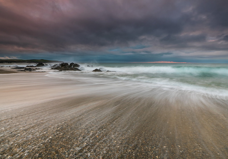 landscape, mood, cloud, coastline, seascape, sunset, clouds, Rhosneigr, waves, Sea, Long exposure, water, Anglesey, Sweep, seashore, outdoors, 720P, evening